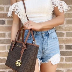 Michael Kors Jet Set Crossbody+tote bag (2in1 New)